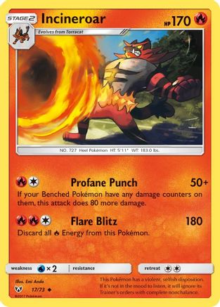 Incineroar (17) [Shining Legends]