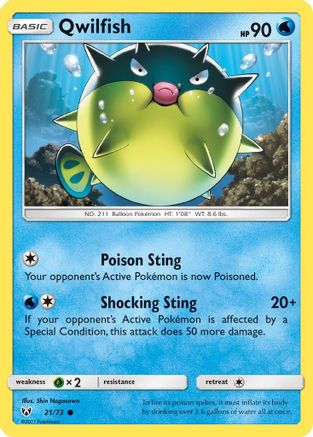 Qwilfish (21) [Shining Legends] Reverse Holofoil