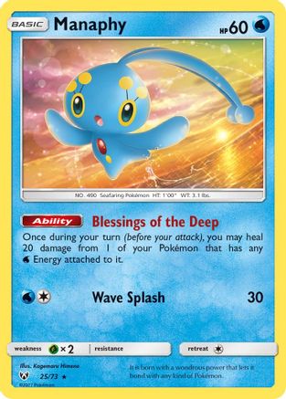 Manaphy (25) [Shining Legends] Reverse Holofoil