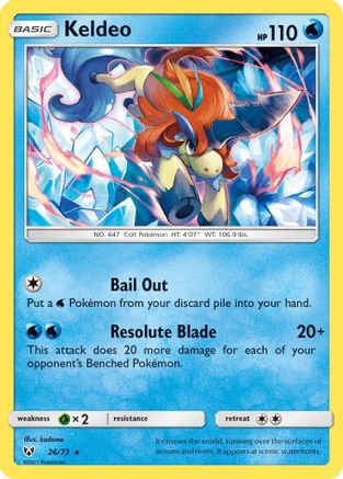 Keldeo (26) [Shining Legends] Holofoil