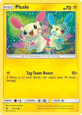 Plusle (33) [Shining Legends] Reverse Holofoil