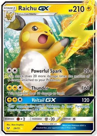 Raichu GX (29) [Shining Legends] Holofoil