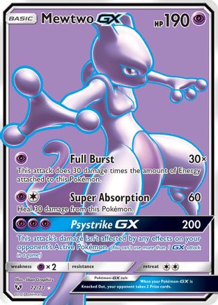 Mewtwo GX (Full Art) (72) [Shining Legends] Holofoil