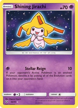 Shining Jirachi (42) [Shining Legends] Holofoil