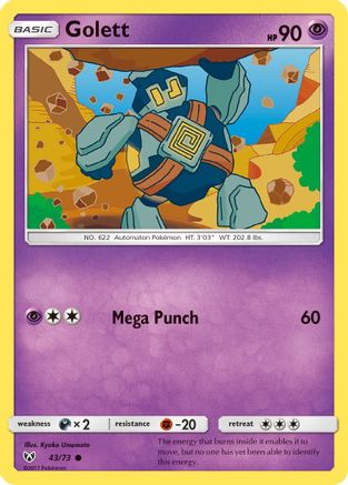 Golett (43) [Shining Legends] Reverse Holofoil