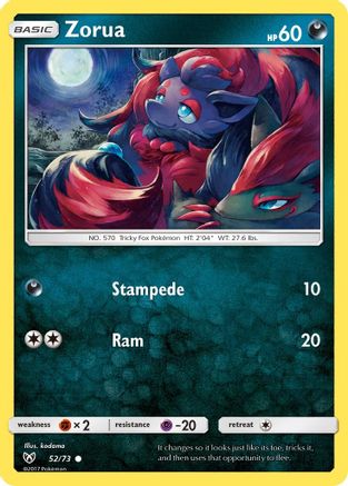 Zorua (52) [Shining Legends] Reverse Holofoil