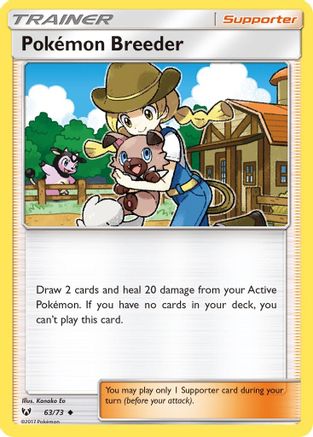 Pokemon Breeder (63) [Shining Legends] Reverse Holofoil