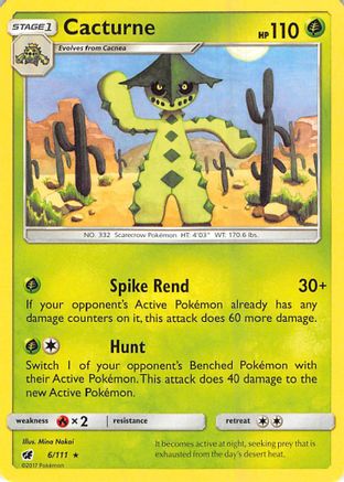 Cacturne (6) [SM - Crimson Invasion] Reverse Holofoil