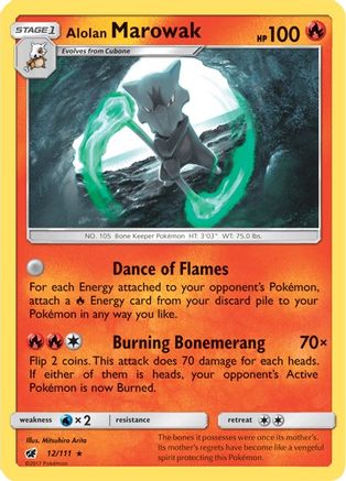 Alolan Marowak (12) [SM - Crimson Invasion] Holofoil