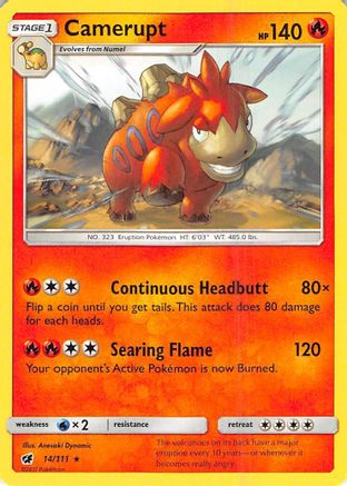 Camerupt (14) [SM - Crimson Invasion] Reverse Holofoil