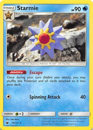 Starmie (16) [SM - Crimson Invasion] Reverse Holofoil