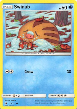 Swinub (19) [SM - Crimson Invasion] Reverse Holofoil