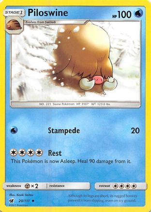 Piloswine (20) [SM - Crimson Invasion] Reverse Holofoil
