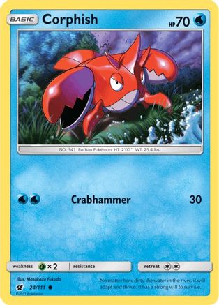Corphish (24) [SM - Crimson Invasion] Reverse Holofoil