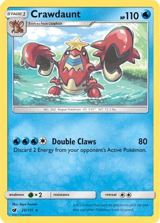 Crawdaunt (25) [SM - Crimson Invasion] Reverse Holofoil