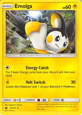 Emolga (35) [SM - Crimson Invasion] Reverse Holofoil