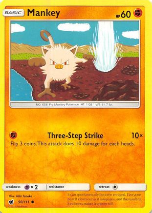 Mankey (50) [SM - Crimson Invasion] Reverse Holofoil