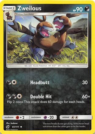 Zweilous (61) [SM - Crimson Invasion] Reverse Holofoil