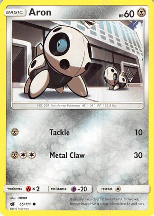 Aron (65) [SM - Crimson Invasion] Reverse Holofoil