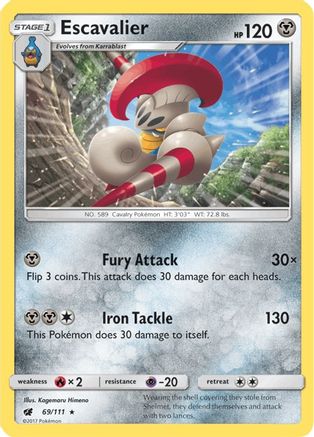 Escavalier (69) [SM - Crimson Invasion] Reverse Holofoil