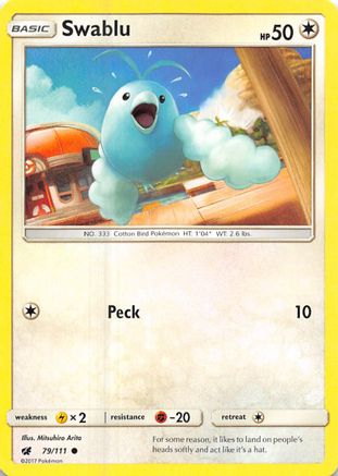 Swablu (79) [SM - Crimson Invasion] Reverse Holofoil
