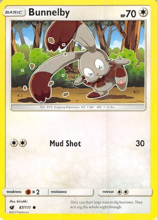 Bunnelby (87) [SM - Crimson Invasion] Reverse Holofoil