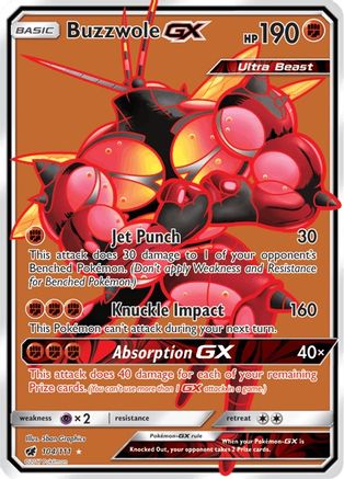 Buzzwole GX (Full Art) (104) [SM - Crimson Invasion] Holofoil