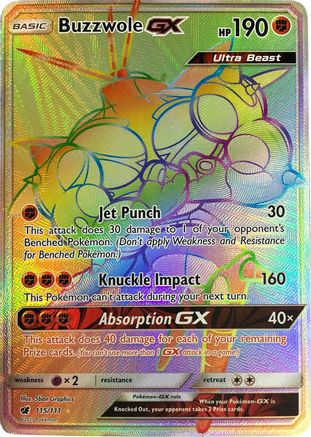 Buzzwole GX (Secret) (115) [SM - Crimson Invasion] Holofoil