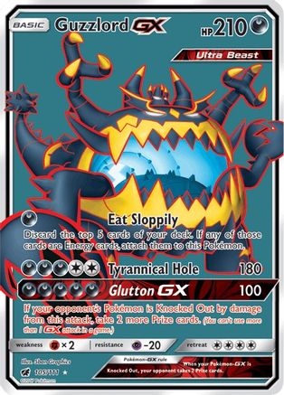 Guzzlord GX (Full Art) (105) [SM - Crimson Invasion] Holofoil