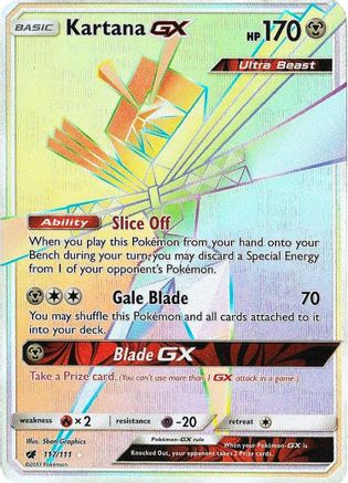 Kartana GX (Secret) (117) [SM - Crimson Invasion] Holofoil