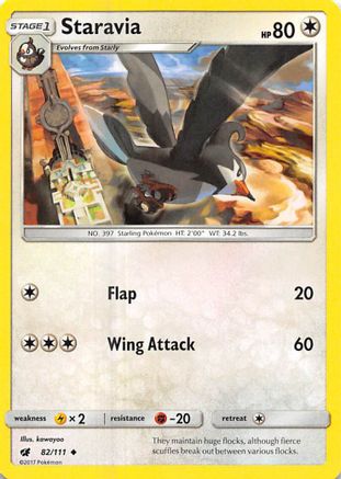 Staravia (82) [SM - Crimson Invasion] Reverse Holofoil