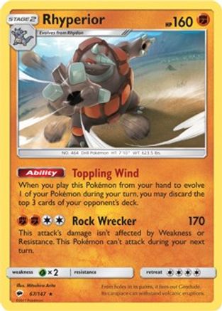 Rhyperior - 67/147 (SM Burning Shadows) (67) [Deck Exclusives]