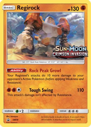 Regirock - SM74 (Prerelease) (SM74) [SM Promos] Holofoil
