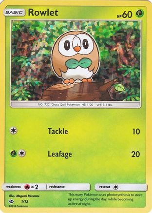 Rowlet - 1/12 (1) [McDonald's Promos 2017] Holofoil