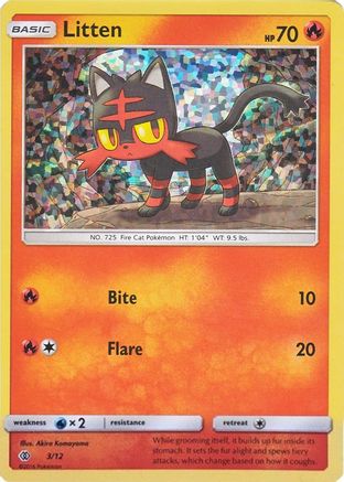 Litten - 3/12 (3) [McDonald's Promos 2017] Holofoil