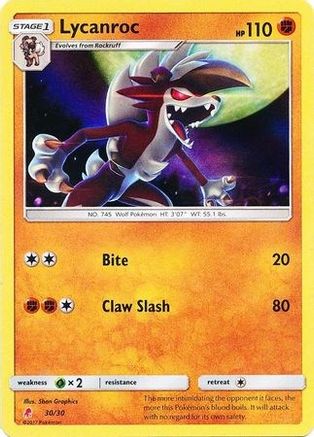 Lycanroc (#30 Holofoil) () [SM Trainer Kit: Lycanroc & Alolan Raichu] Holofoil