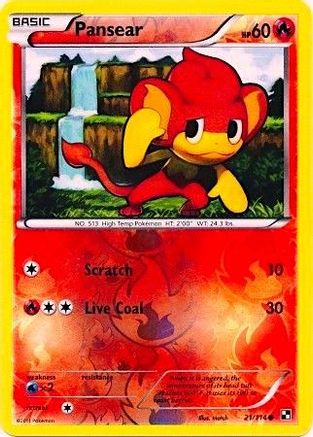 Pansear - 21/114 (Energy Holo) (21) [Miscellaneous Cards & Products] Reverse Holofoil