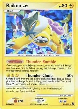 Raikou - 16/132 (Cracked Ice Holo) (16) [Miscellaneous Cards & Products] Holofoil