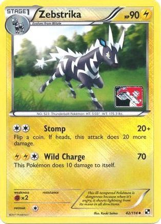 Zebstrika - 42/114 (League Promo) (42) [League & Championship Cards] Reverse Holofoil