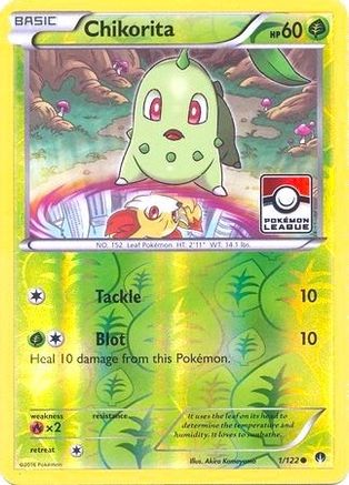 Chikorita - 1/122 (Pokemon League) (1) [League & Championship Cards] Reverse Holofoil