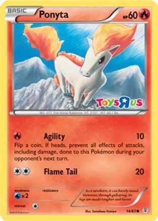 Ponyta - 14/83 (Toys R Us Promo) (14) [Miscellaneous Cards & Products] Holofoil