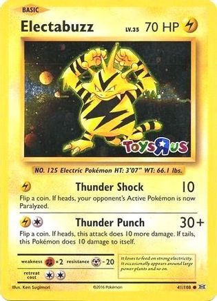 Electabuzz - 41/108 (Toys R Us Promo) (41) [Miscellaneous Cards & Products] Holofoil