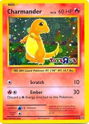 Charmander - 9/108 (Toys R Us Promo) (9) [Miscellaneous Cards & Products] Holofoil