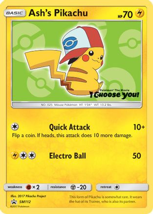 Ash's Pikachu - SM112 (SM112) [SM Promos]