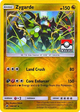 Zygarde - 100/147 (Pokemon League) (100) [League & Championship Cards] Reverse Holofoil