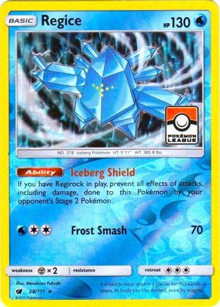 Regice - 28/111 (Pokemon League) (28) [League & Championship Cards] Reverse Holofoil