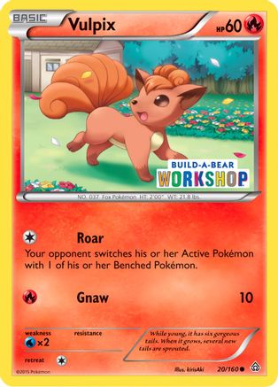 Vulpix - 20/160 (Build-A-Bear Workshop Exclusive) (20) [Miscellaneous Cards & Products]