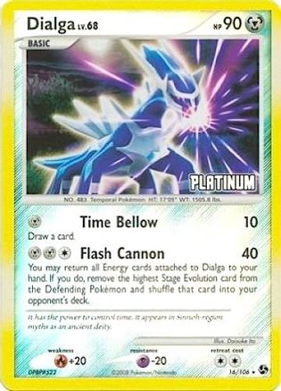 Dialga - 16/106 [Platinum] (16) [Burger King Promos] Reverse Holofoil