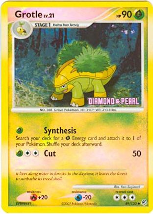 Grotle - 49/130 [Diamond & Pearl] (49) [Burger King Promos] Reverse Holofoil
