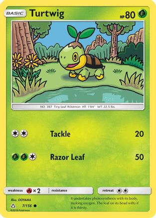 Turtwig (7) (7) [SM - Ultra Prism] Reverse Holofoil